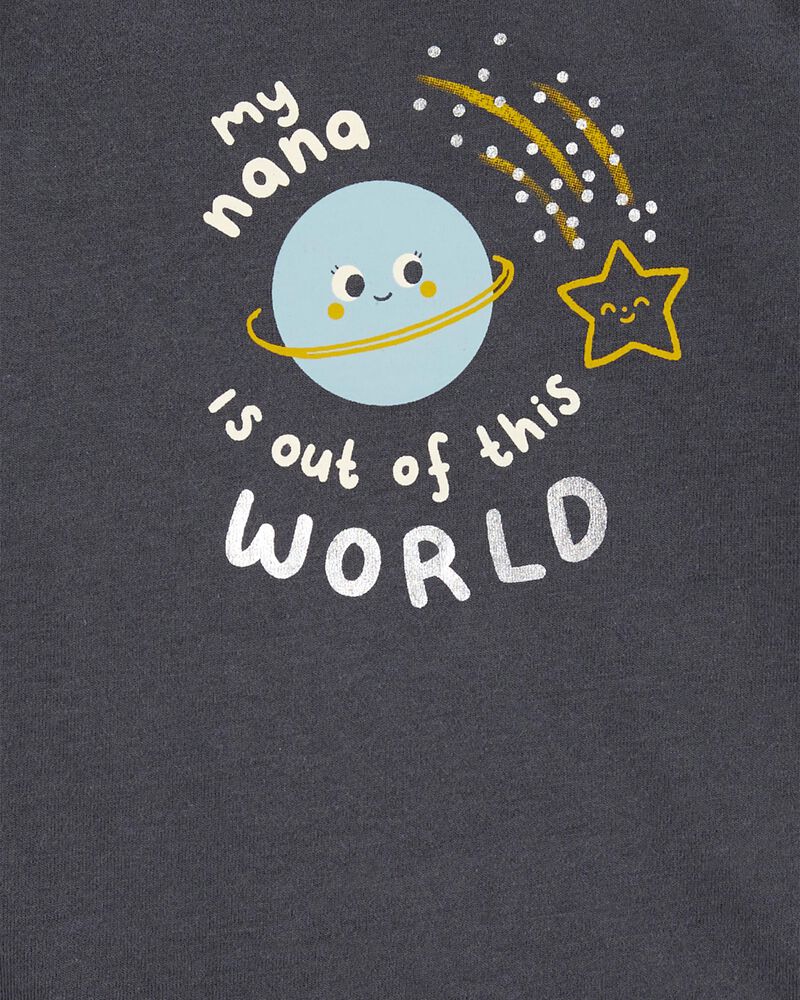 Baby Nana Is Out Of This World Long-Sleeve Bodysuit, image 2 of 3 slides