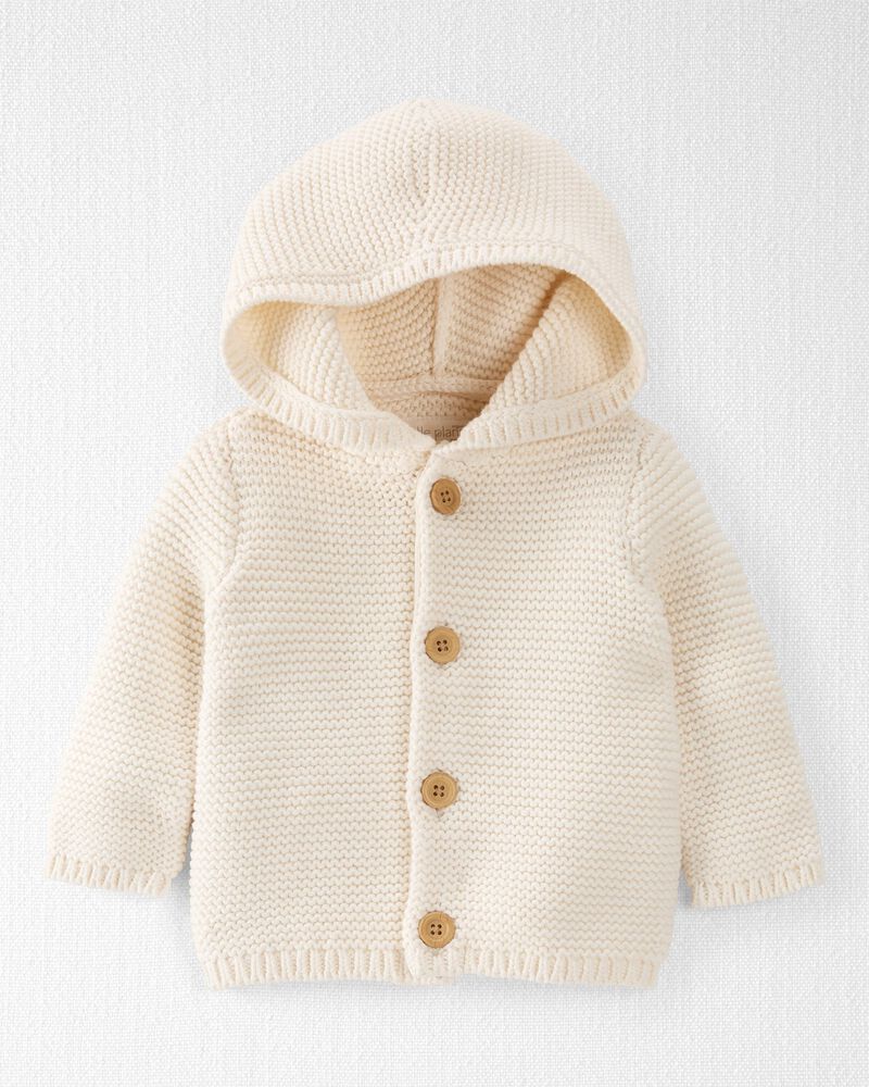 Baby Organic Signature Stitch Cardigan, image 1 of 6 slides