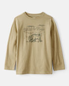 Boys Wild And Free Long-Sleeve Graphic Tee - Brown, image 1 of 3 slides