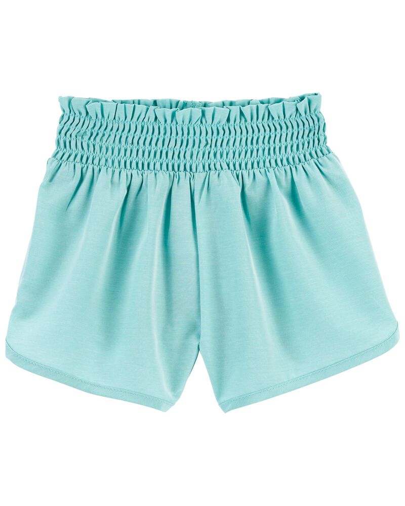 Toddler Smocked Shorts in Moisture Moisture Wicking Active Fabric, image 1 of 1 slides