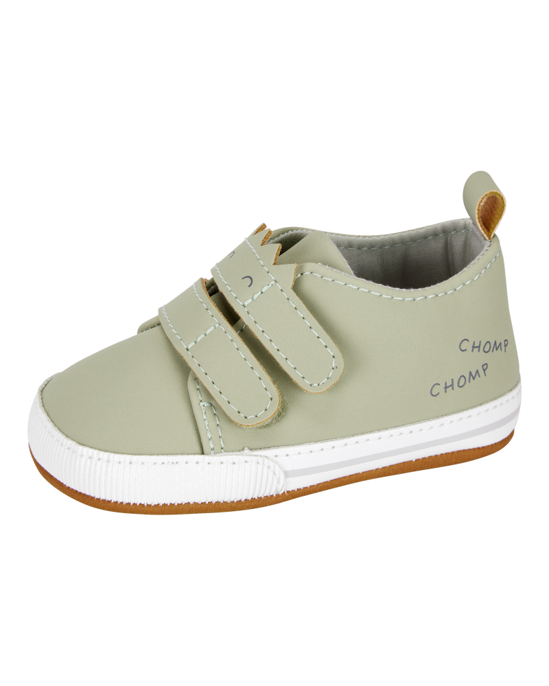 Baby Dinosaur Slip-On Shoes - Olive, image 6 of 7 slides