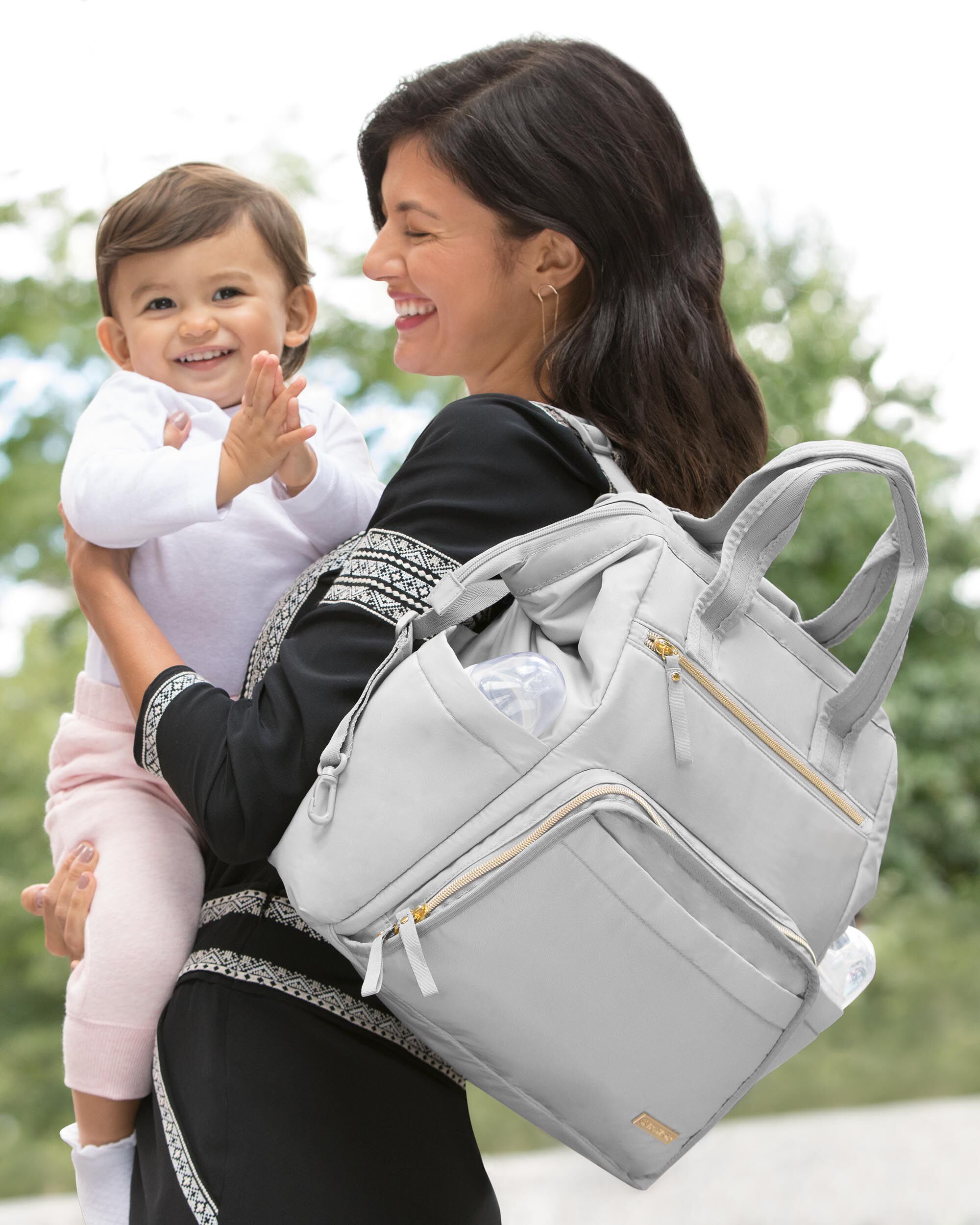skip hop mainframe wide open diaper backpack