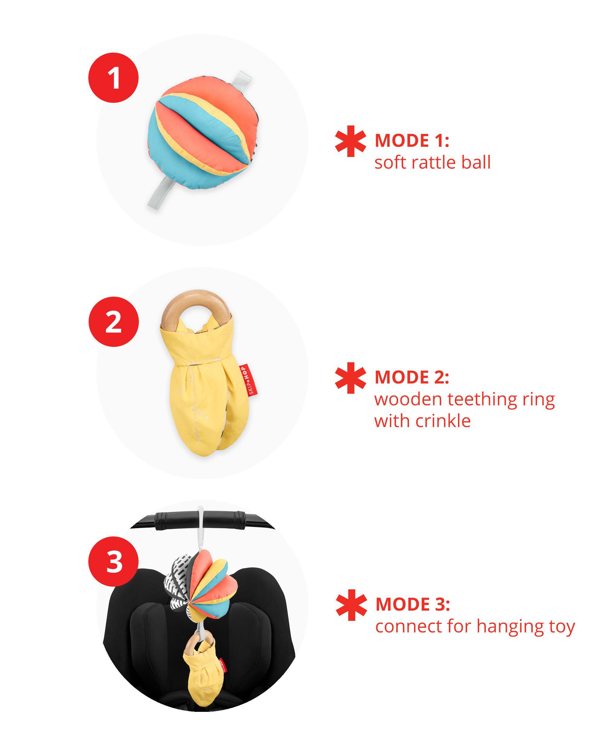 Baby Discoverosity 3-in-1 Montessori-Inspired Baby Stroller Toy, image 3 of 10 slides