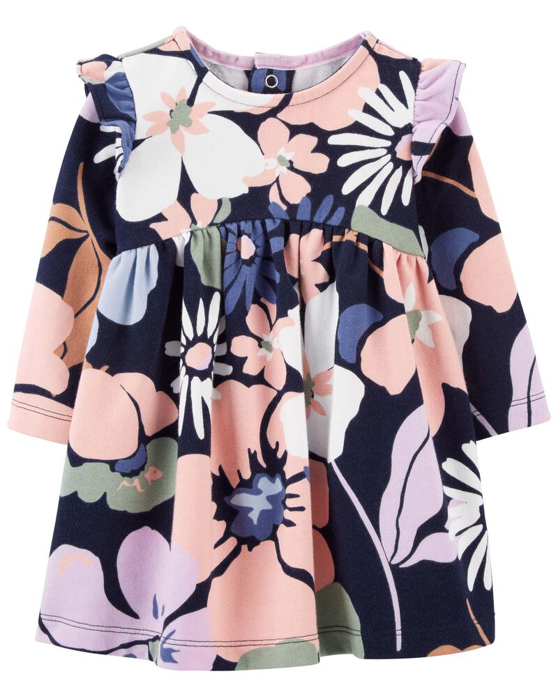 Baby Floral Fleece Dress, image 1 of 5 slides