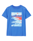Kid Scenic Beach Short-Sleeve Graphic Tee - Blue, image 1 of 3 slides