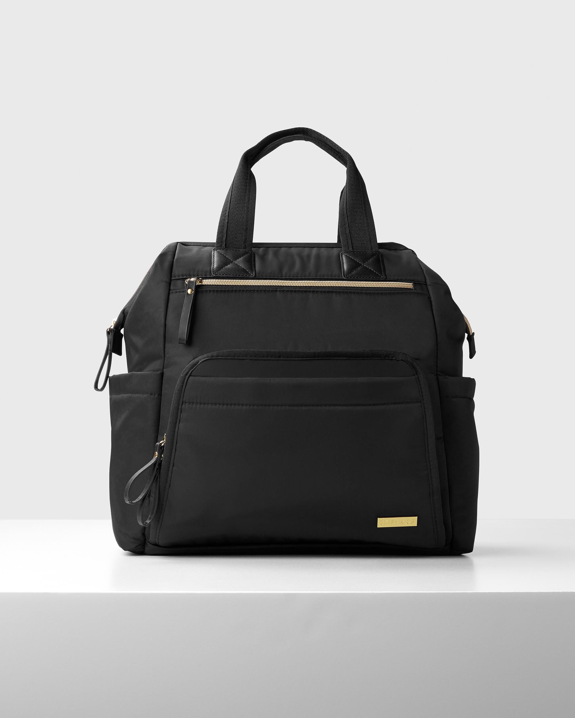 Skip hop black backpack diaper discount bag