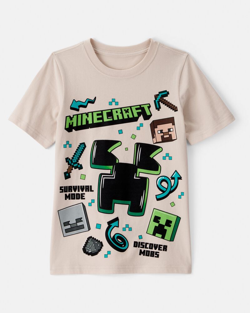 Kid Minecraft® Short-Sleeve Graphic Tee - Tan, image 1 of 2 slides