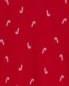 Adult 2-Piece Candy Cane Thermal Pajamas, image 2 of 2 slides