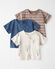 Palm Tree Print, Dark Sea Blue, Koala Brown
