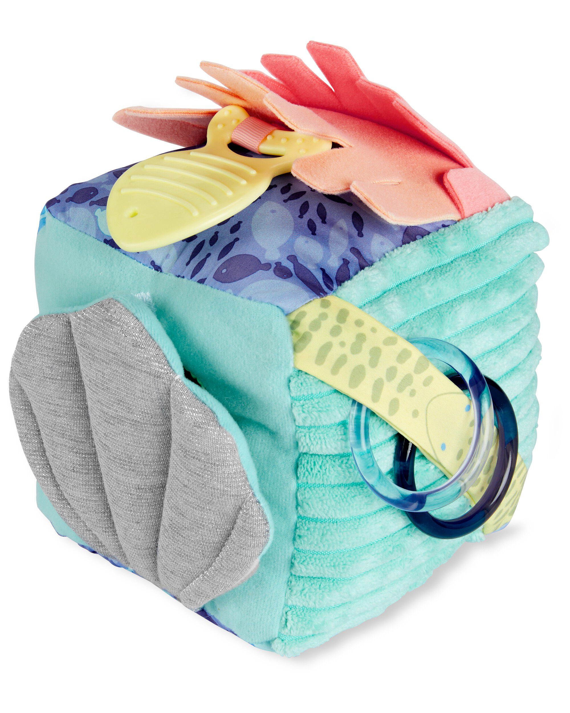 Seascape Soft Baby Activity Cube, image 6 of 6 slides