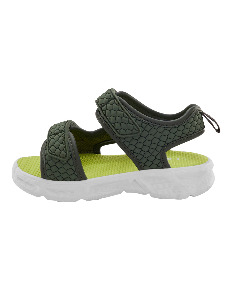 Toddler Rugged Light Up Sandals - Green, image 7 of 8 slides