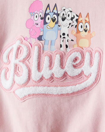 Toddler Girl Bluey French Terry Pullover - Pink, 