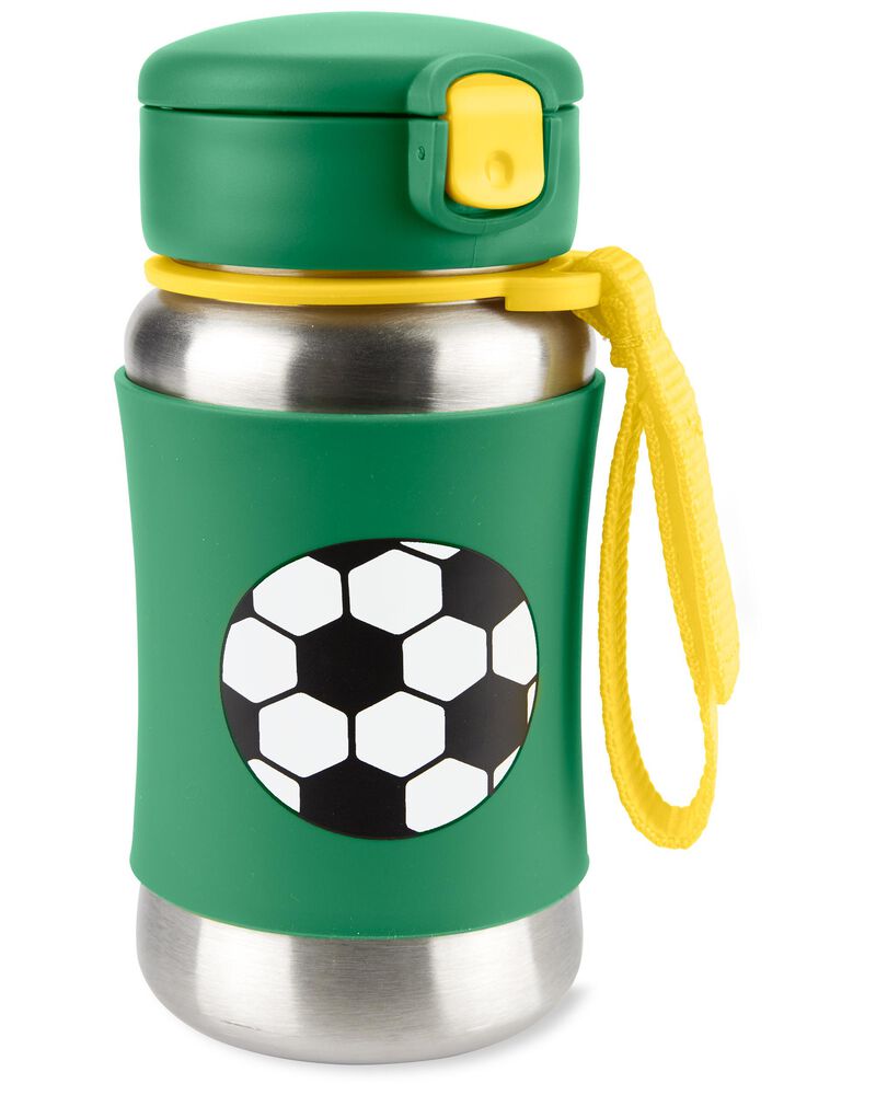 Spark Style Stainless Steel Straw Bottle - Soccer, image 1 of 2 slides