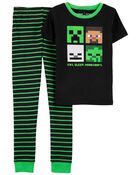 Kid 2-Piece Minecraft 100% Snug Fit Cotton Pajamas, image 1 of 2 slides