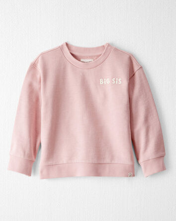 Toddler Organic Cotton Big Sis Pullover, 