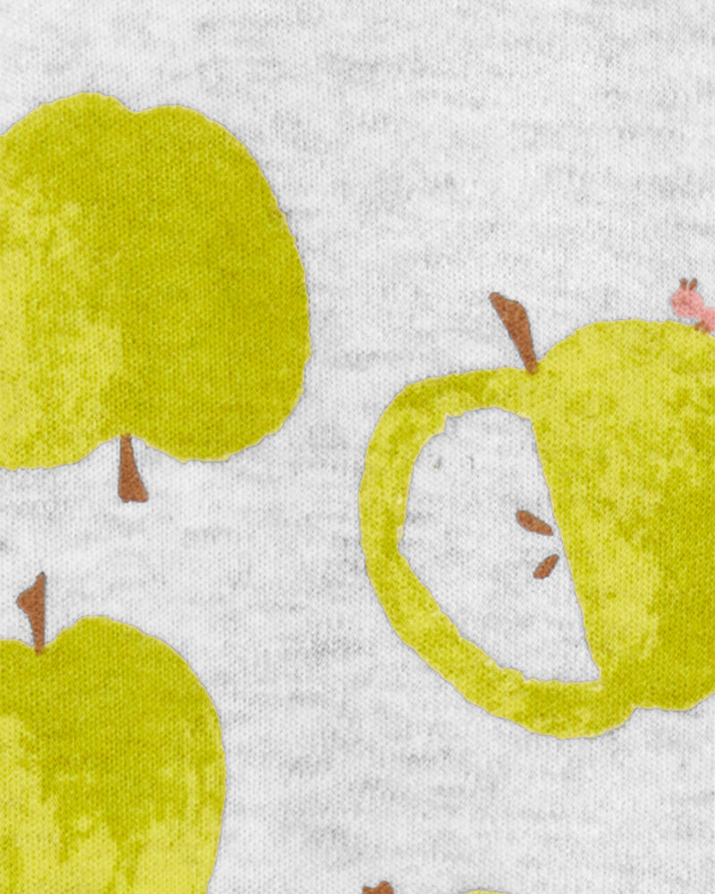 Baby Green Apple 2-Way Zip Sleep & Play Pajamas, image 2 of 4 slides