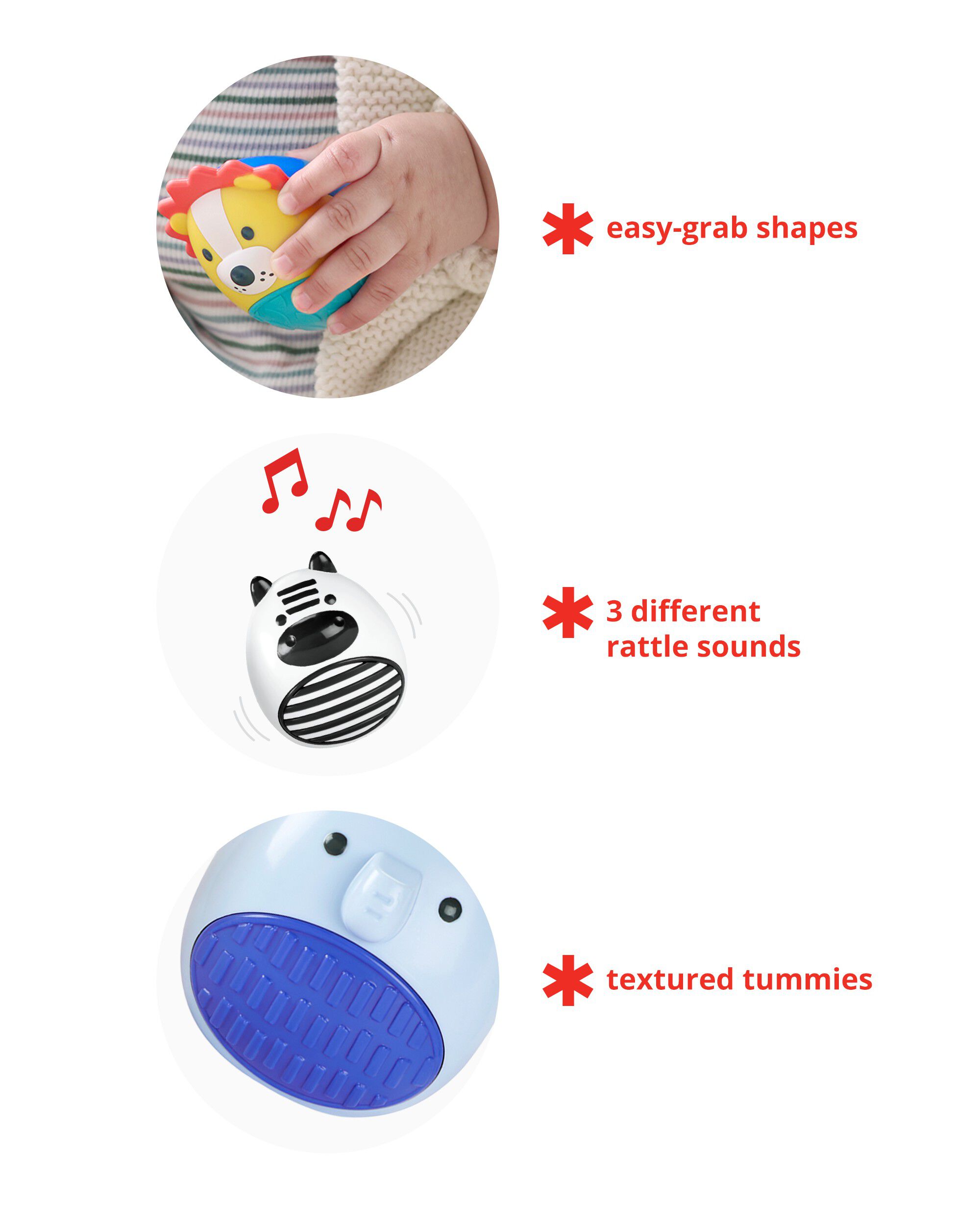 Baby Jungle Beats Baby Egg Shaker Set of 3, image 3 of 5 slides