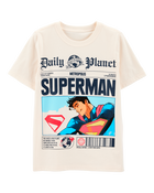 Kid Super-Man Newspaper Tee - Ivory, image 1 of 2 slides
