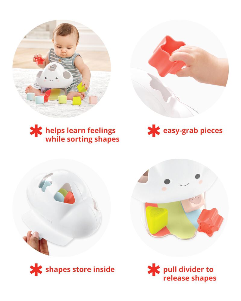 Silver Lining Cloud Feelings Shape Sorter Baby Toy, image 3 of 15 slides