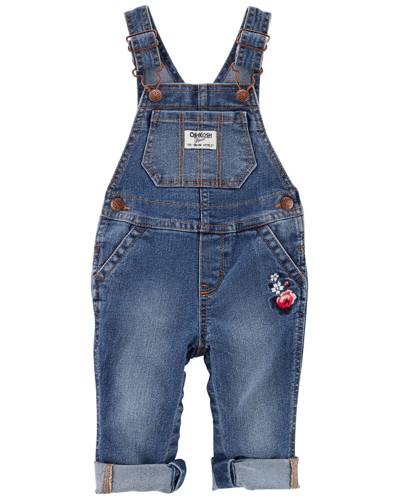 Stretch Denim Overalls, image 1 of 5 slides
