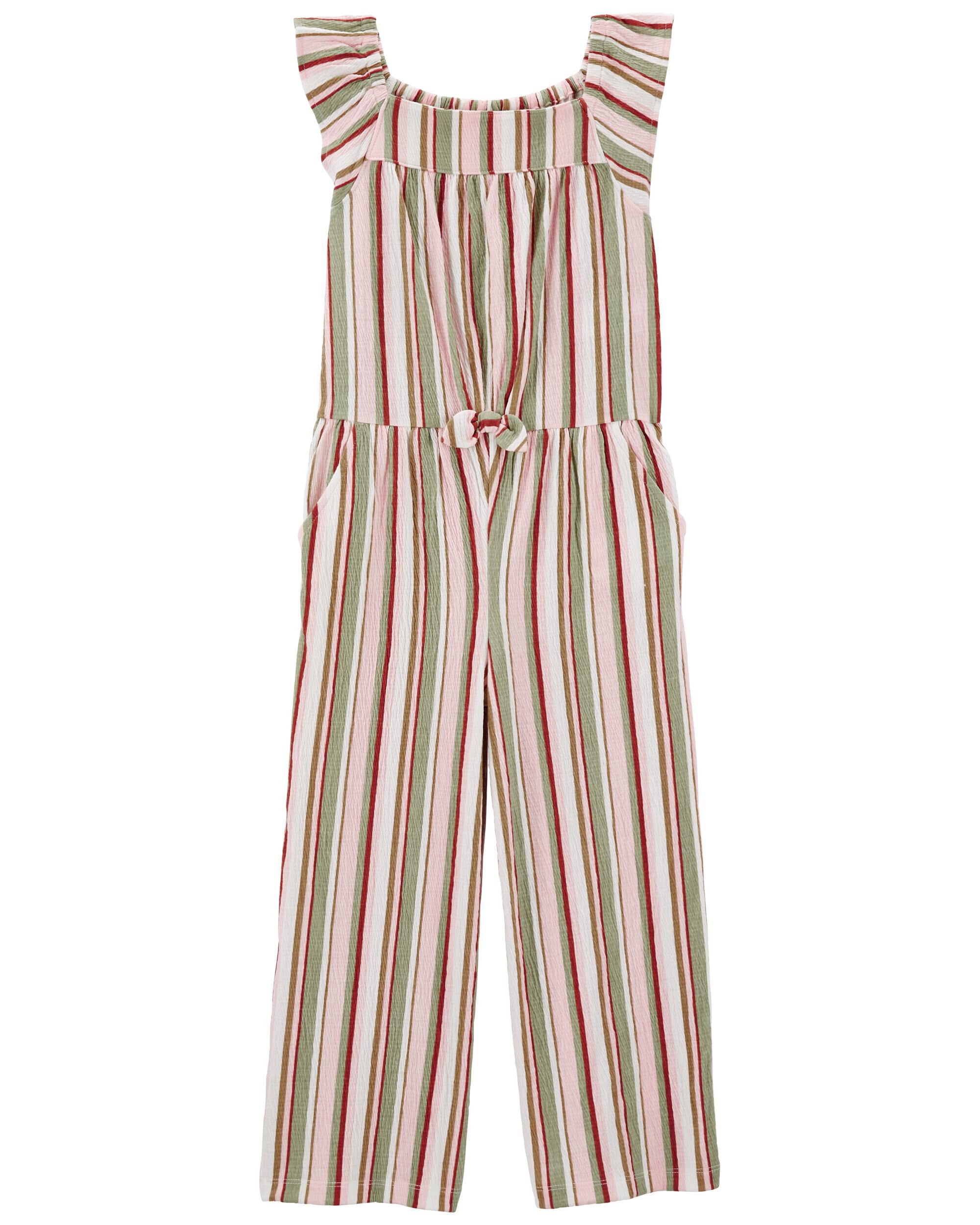 Striped jersey jumpsuit discount