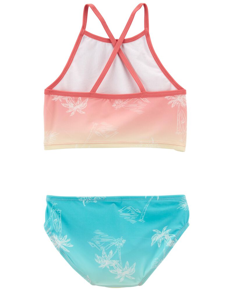 Toddler 3-Piece Tropical Print Rashguard Swim Set, image 2 of 4 slides