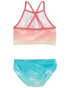 Toddler 3-Piece Tropical Print Rashguard Swim Set, image 2 of 4 slides
