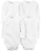 Baby 4-Pack Long-Sleeve Bodysuits, image 1 of 3 slides