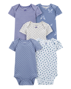 Baby 5-Pack Butterfly Short-Sleeve Bodysuits, image 1 of 8 slides