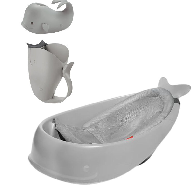 Grey Baby 3-Piece MOBY Bathtime Essentials Set | skiphop.com