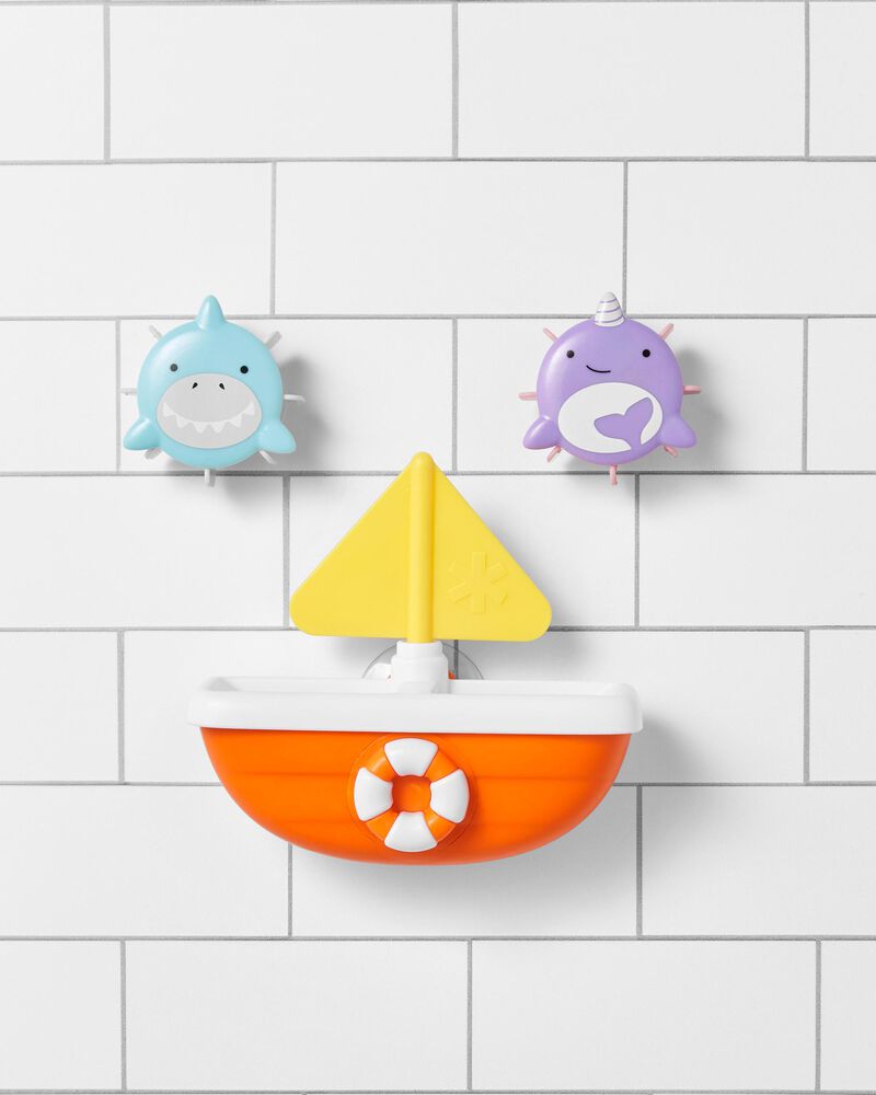 ZOO® Tip & Spin Boat Baby Bath Toy, image 3 of 5 slides