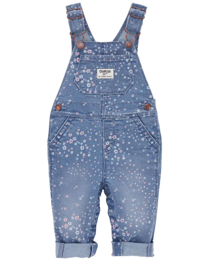 Daisy Print Classic Overalls, image 1 of 4 slides