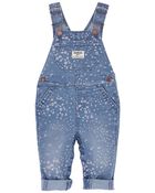 Daisy Print Classic Overalls, image 1 of 4 slides