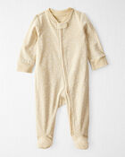 Baby Organic Cotton Floral Sleep & Play Pajamas, image 1 of 4 slides