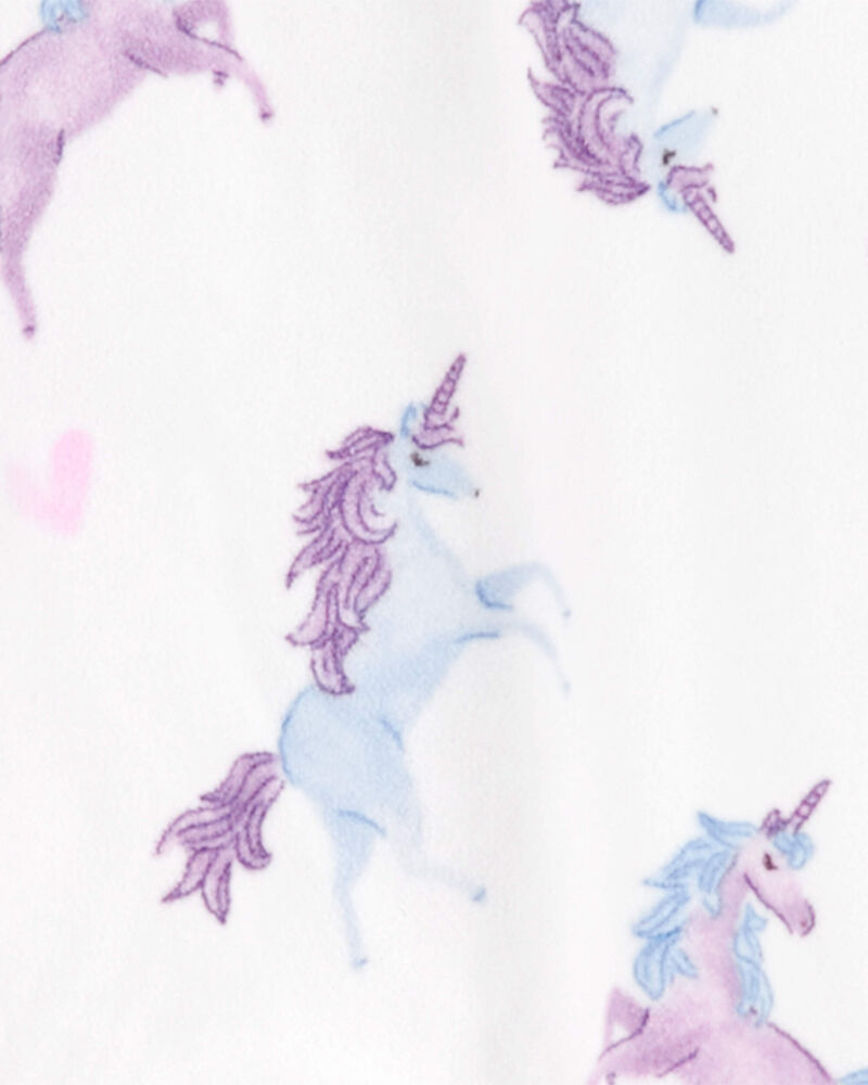 Kid 1-Piece Unicorn Fleece Footie Pajamas, image 2 of 3 slides
