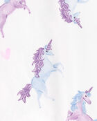 Kid 1-Piece Unicorn Fleece Footie Pajamas, image 2 of 3 slides