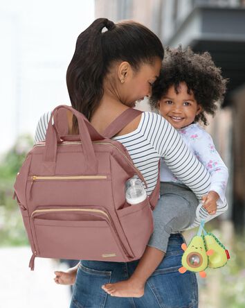 Dusty Rose Mainframe Wide Open Backpack Diaper Bag - Dusty Rose | skiphop