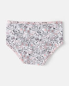 Kid 7-Pack Unicorn Print Brief Stretch Cotton Underwear, image 2 of 3 slides