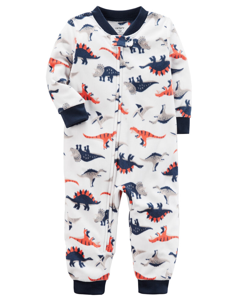 1 Piece Dinosaur Footless Fleece Pjs Skiphop Com