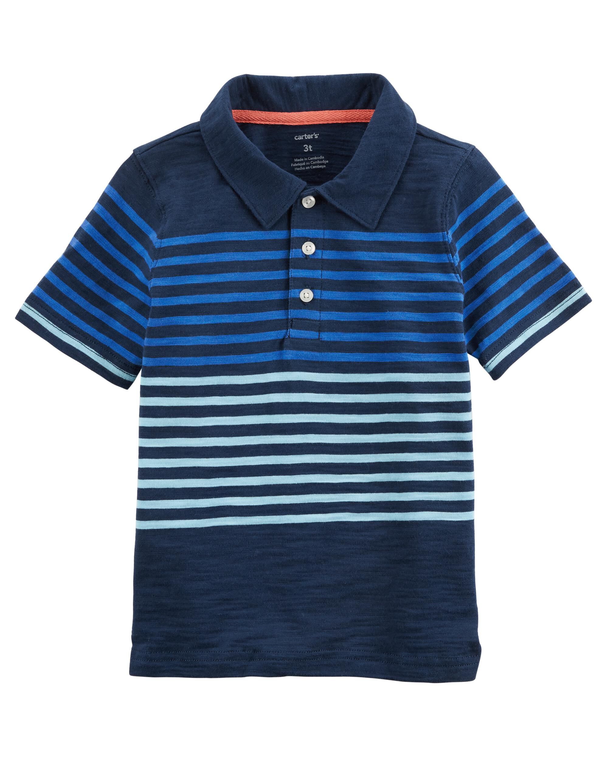 Carters Baby Boys Short Sleeve Slub Jersey Polo