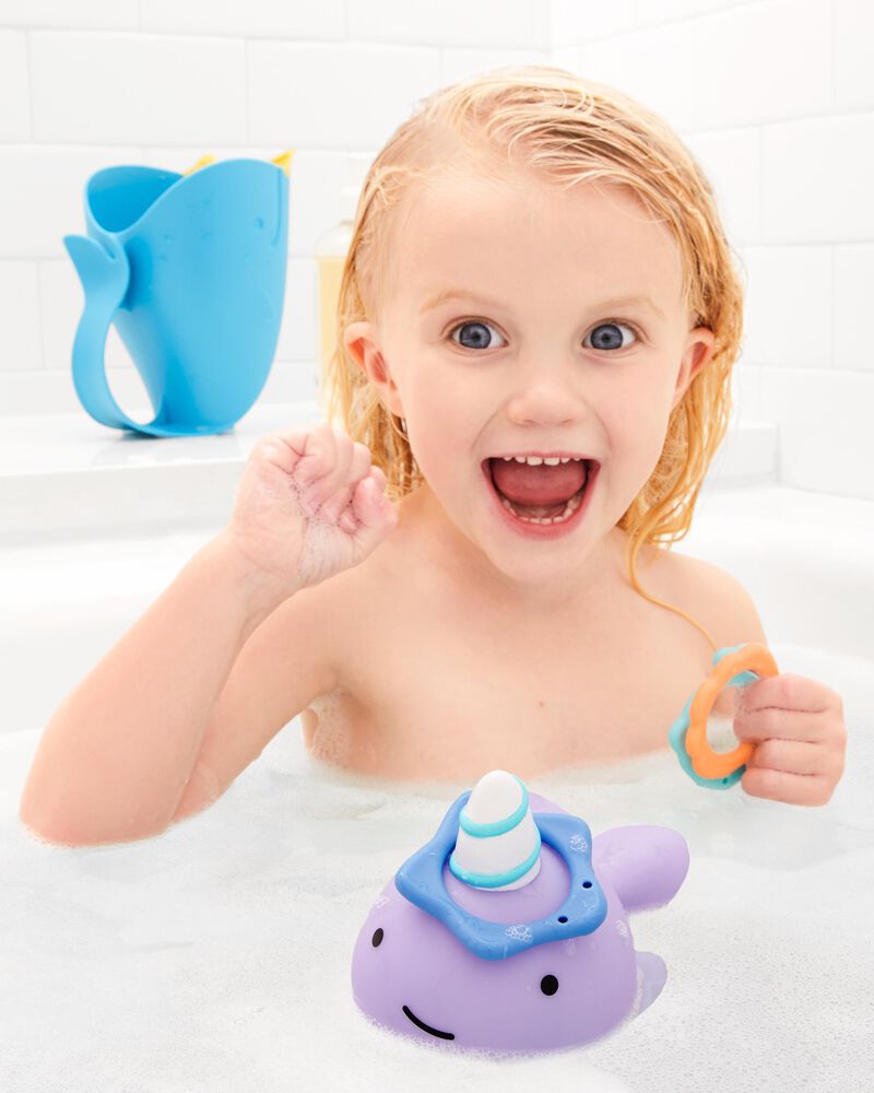 ZOO® Narwhal Ring Toss Baby Bath Toy, image 8 of 11 slides