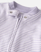 Baby  Organic Cotton Striped Sleep & Play Pajamas 
, image 2 of 4 slides