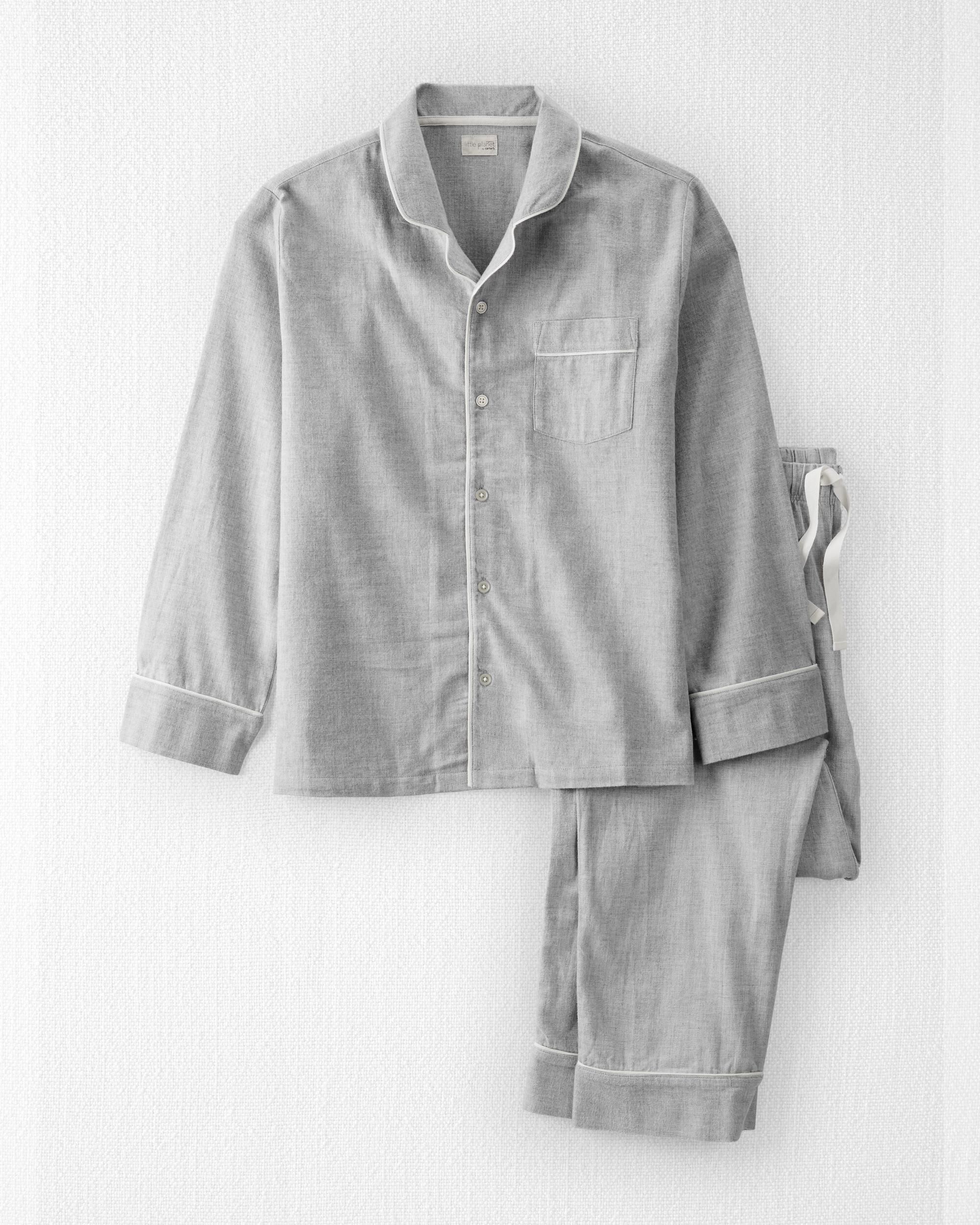 Adult Women s Organic Cotton Button Front Pajamas Set