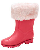 Toddler Faux Fur-Lined  Rain Boots, image 6 of 7 slides