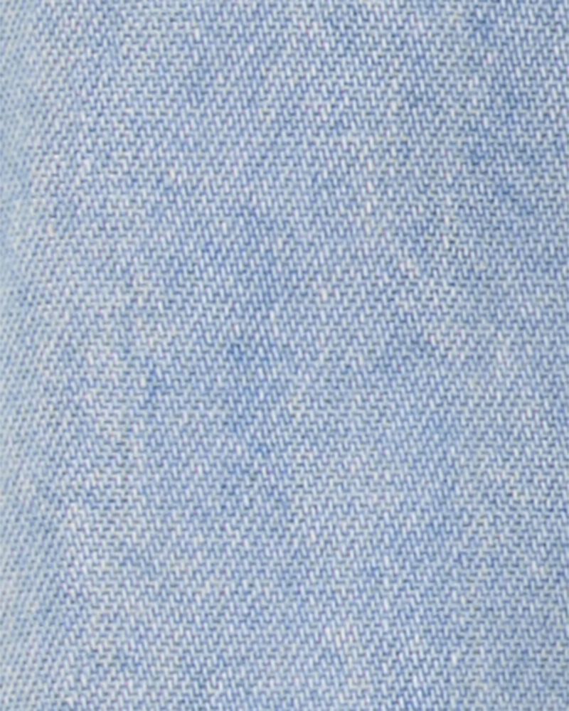 Baby Girl Chambray Flutter Romper, image 2 of 3 slides
