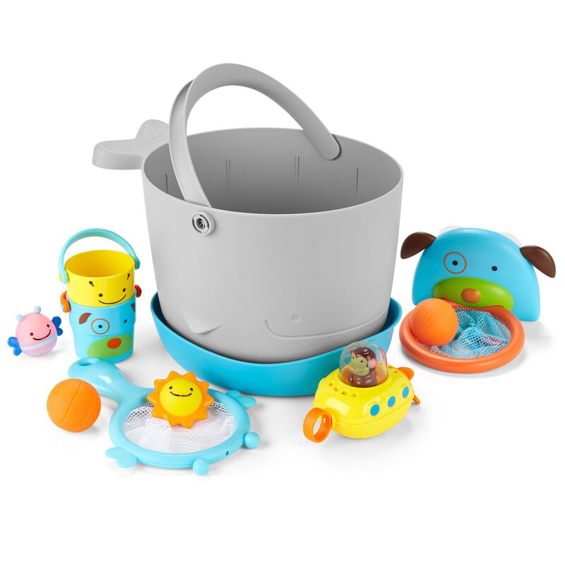 Multi MOBY Fun-Filled Bath Toy Bucket Gift Set