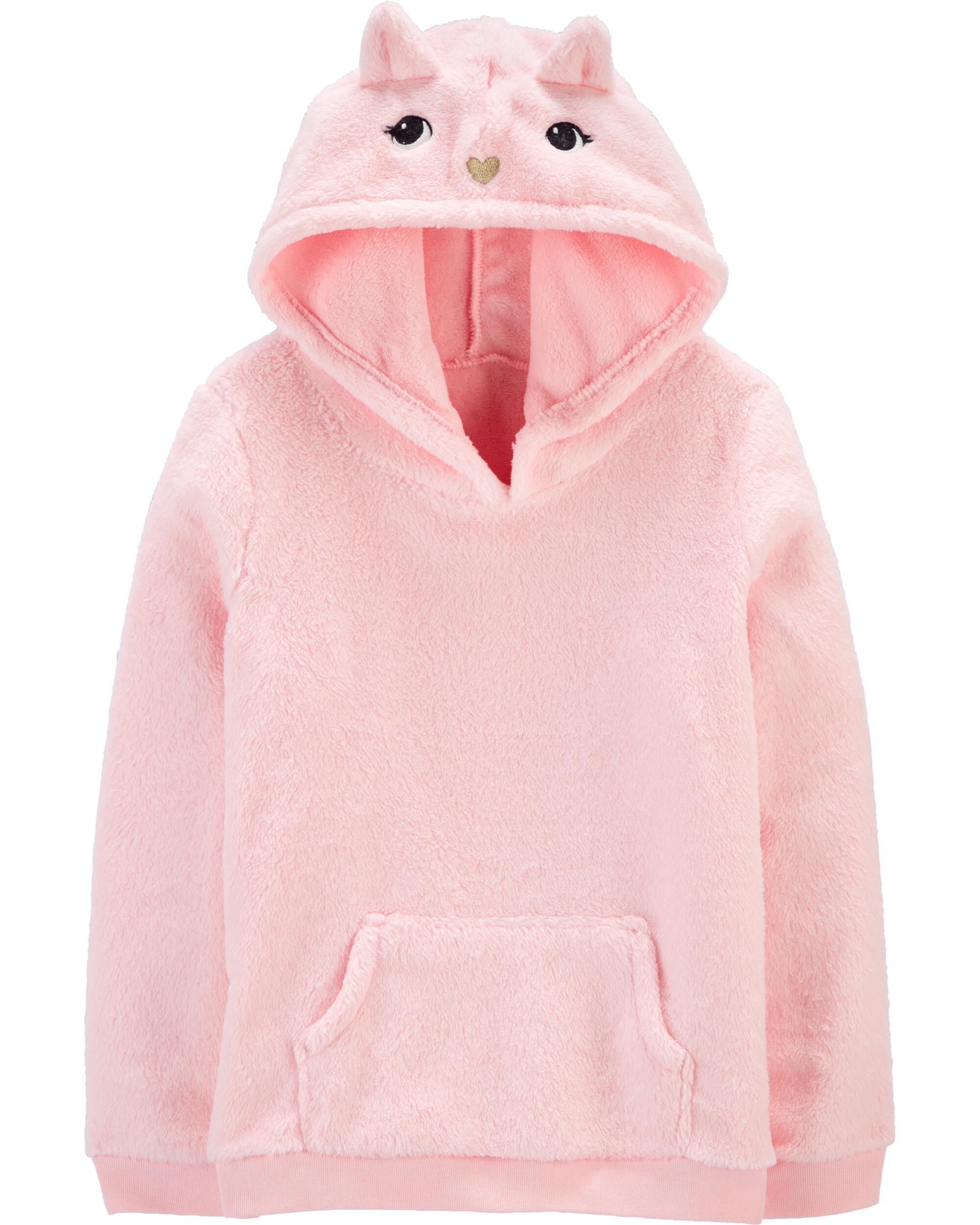 Cute cozy fleece coat with cat ears discount hoodie