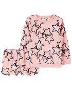 Kid 2-Piece Stars Fleece Pajamas, image 1 of 3 slides