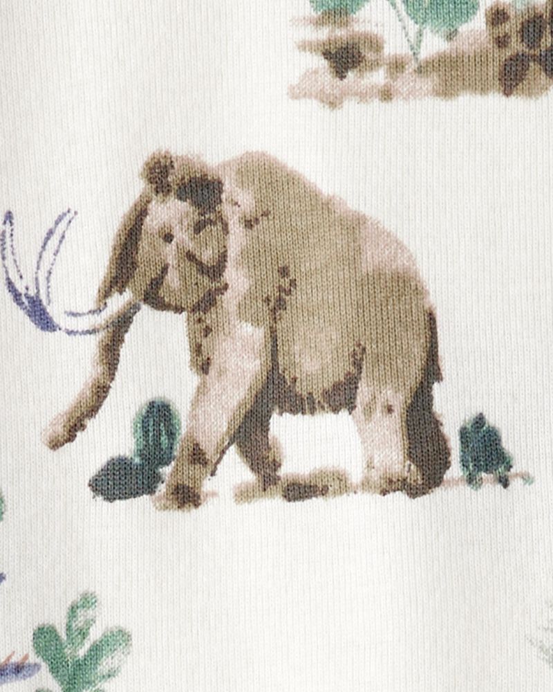 Kid Dinosaur Print Organic Cotton 2-Piece Pajamas, image 3 of 5 slides