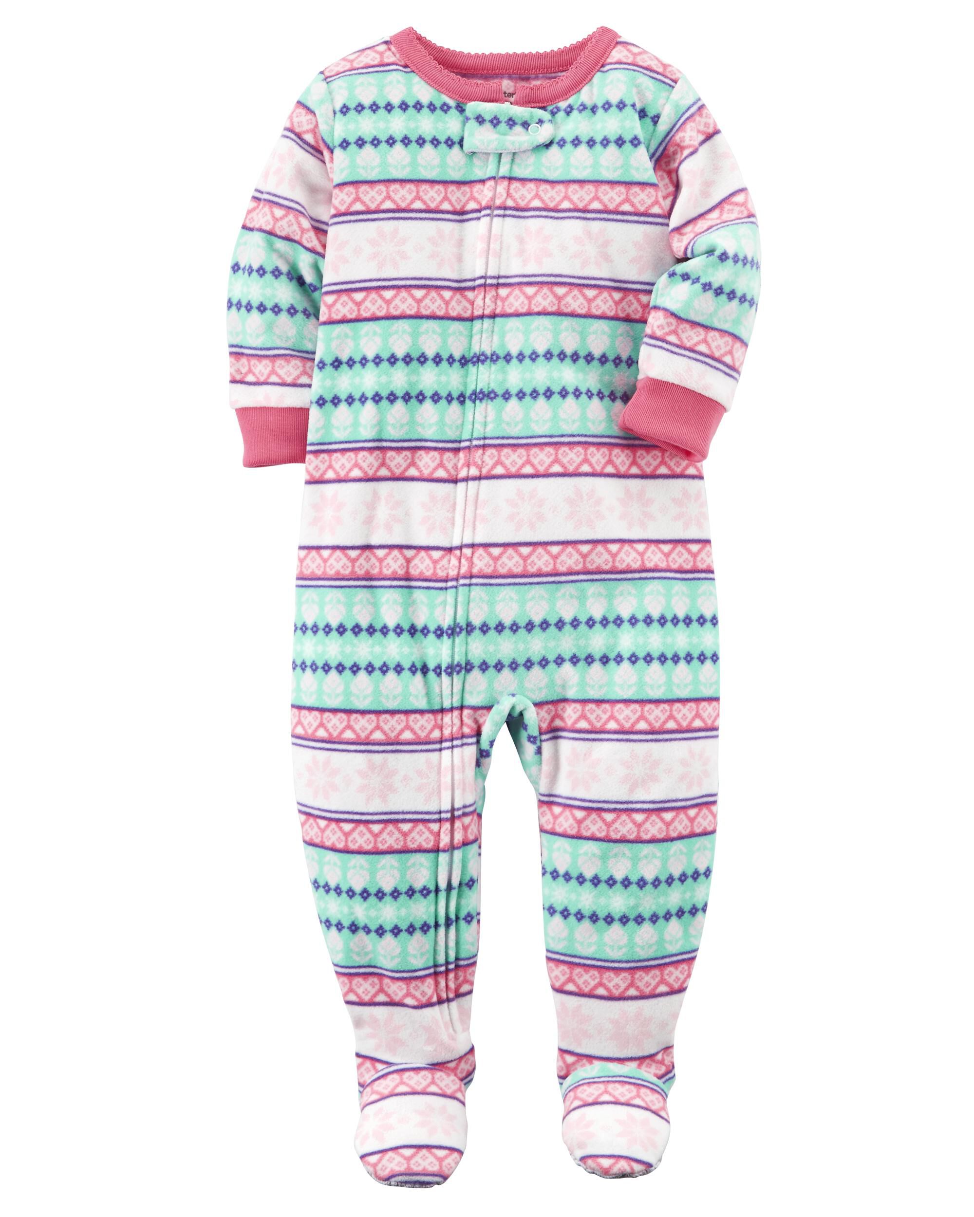 1 Piece Fair Isle Fleece Pjs Skiphop Com